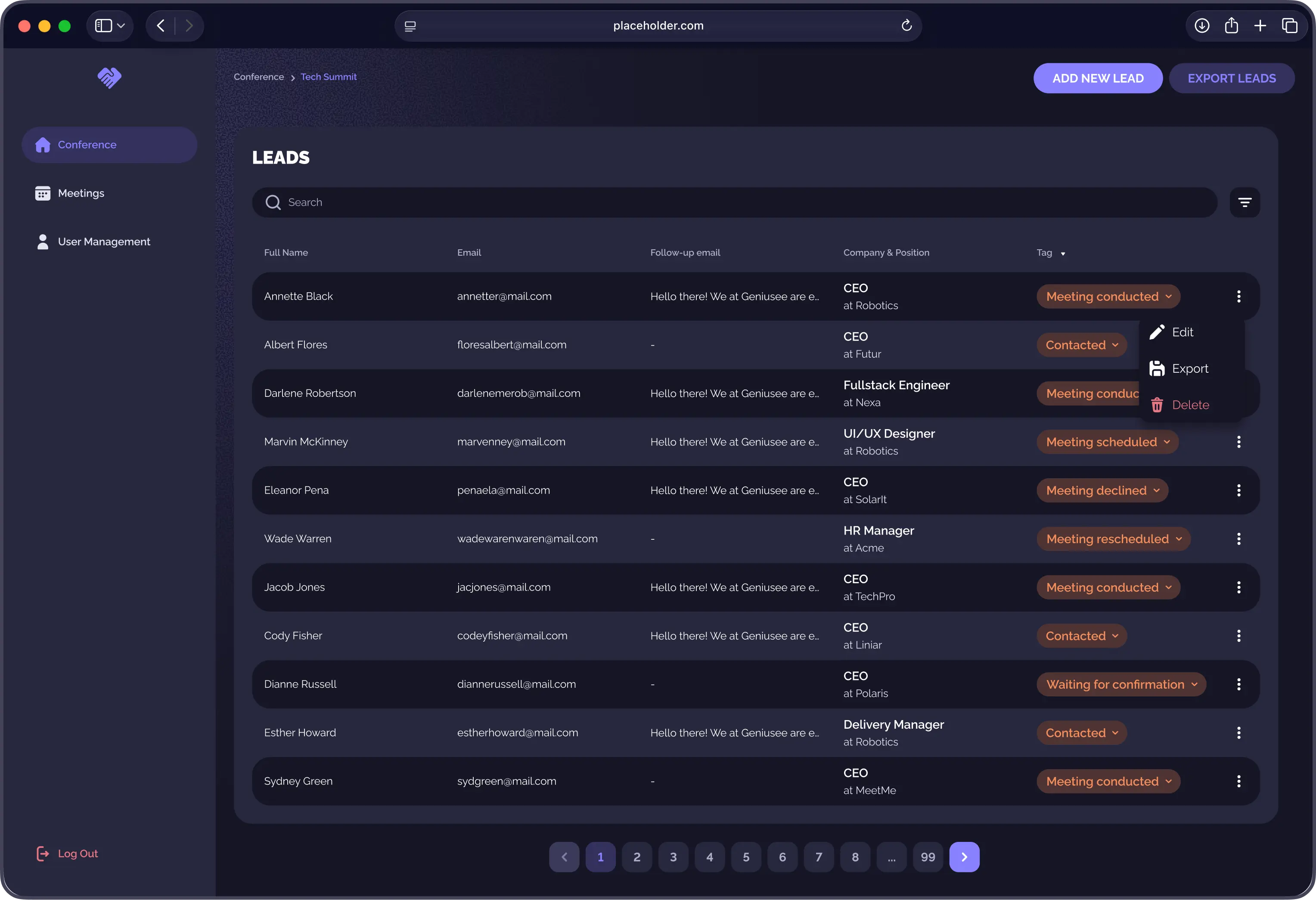 All your leads in one place